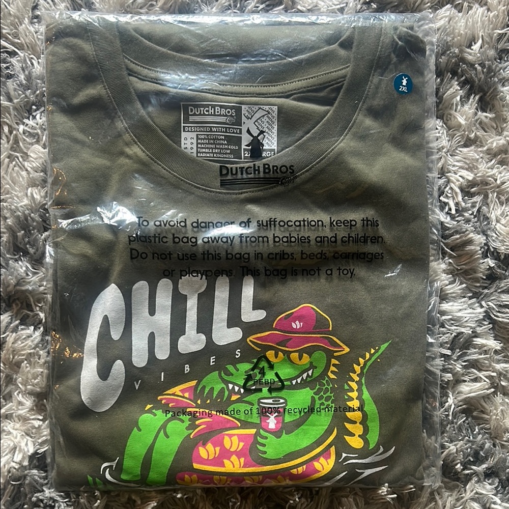 Dutch Bros Green 'Chill Vibes' T-Shirt
